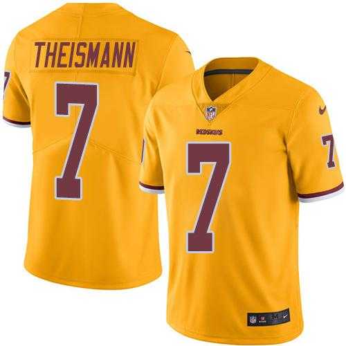Nike Men & Women & Youth Redskins 7 Joe Theismann Gold Color Rush Limited Jersey